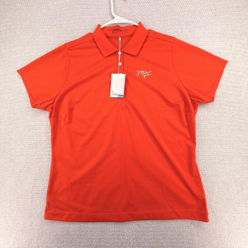 NEW Nike Golf Michael Jordan Signature Polo Womens XXL Orange Dri-FIT 394665